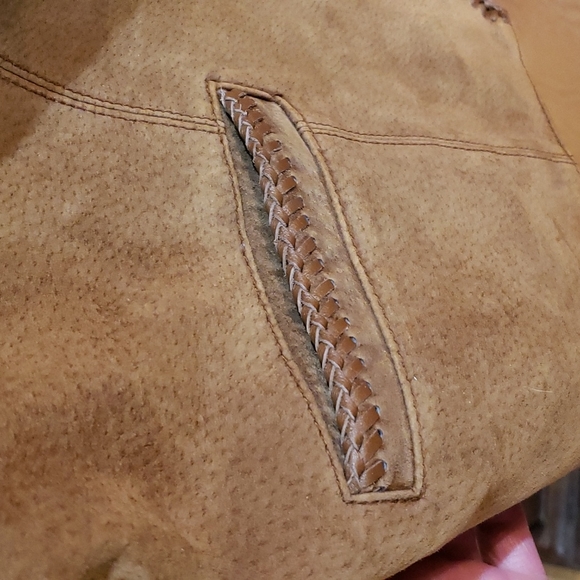 Suede Brown Leather XL Cripple Creek Vest Snap Closure C: 42", Back to… - Picture 3 of 5